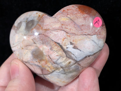 Pink Chalcedony Heart