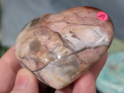 Pink Chalcedony Heart