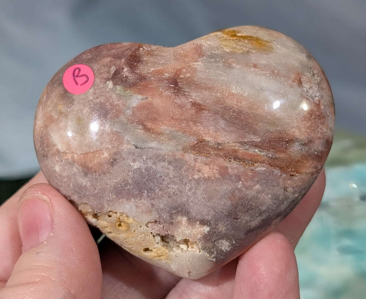 Pink Chalcedony Heart