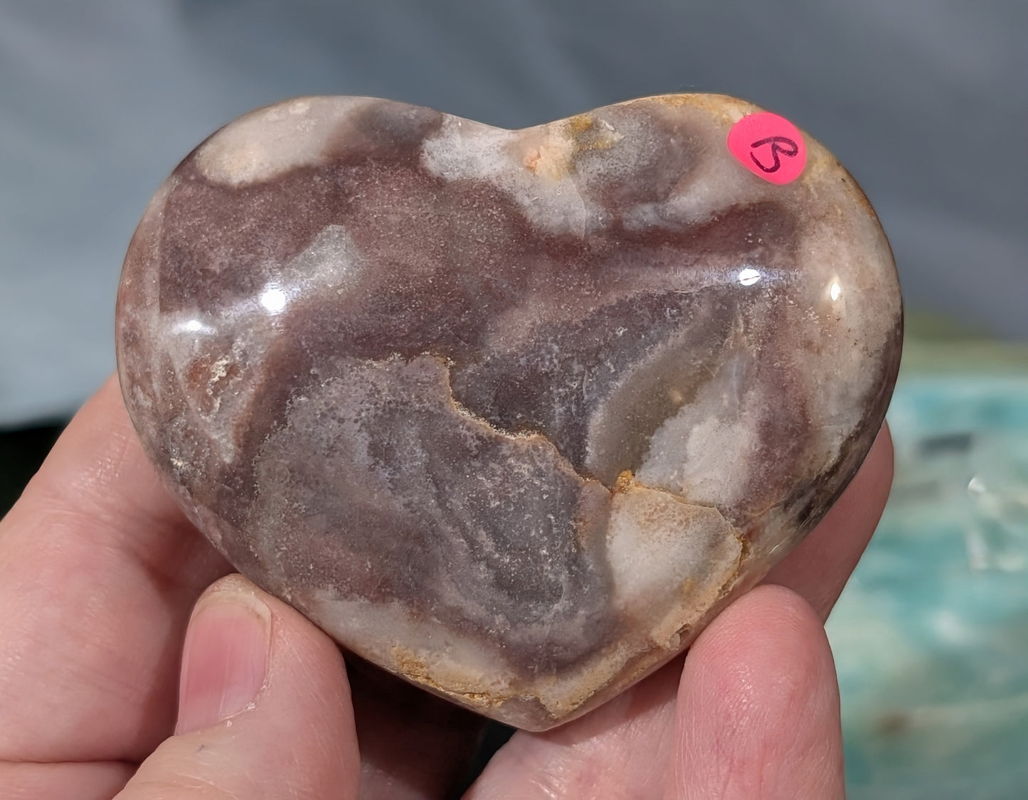 Pink Chalcedony Heart