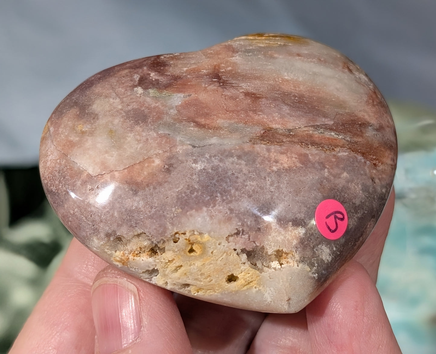 Pink Chalcedony Heart