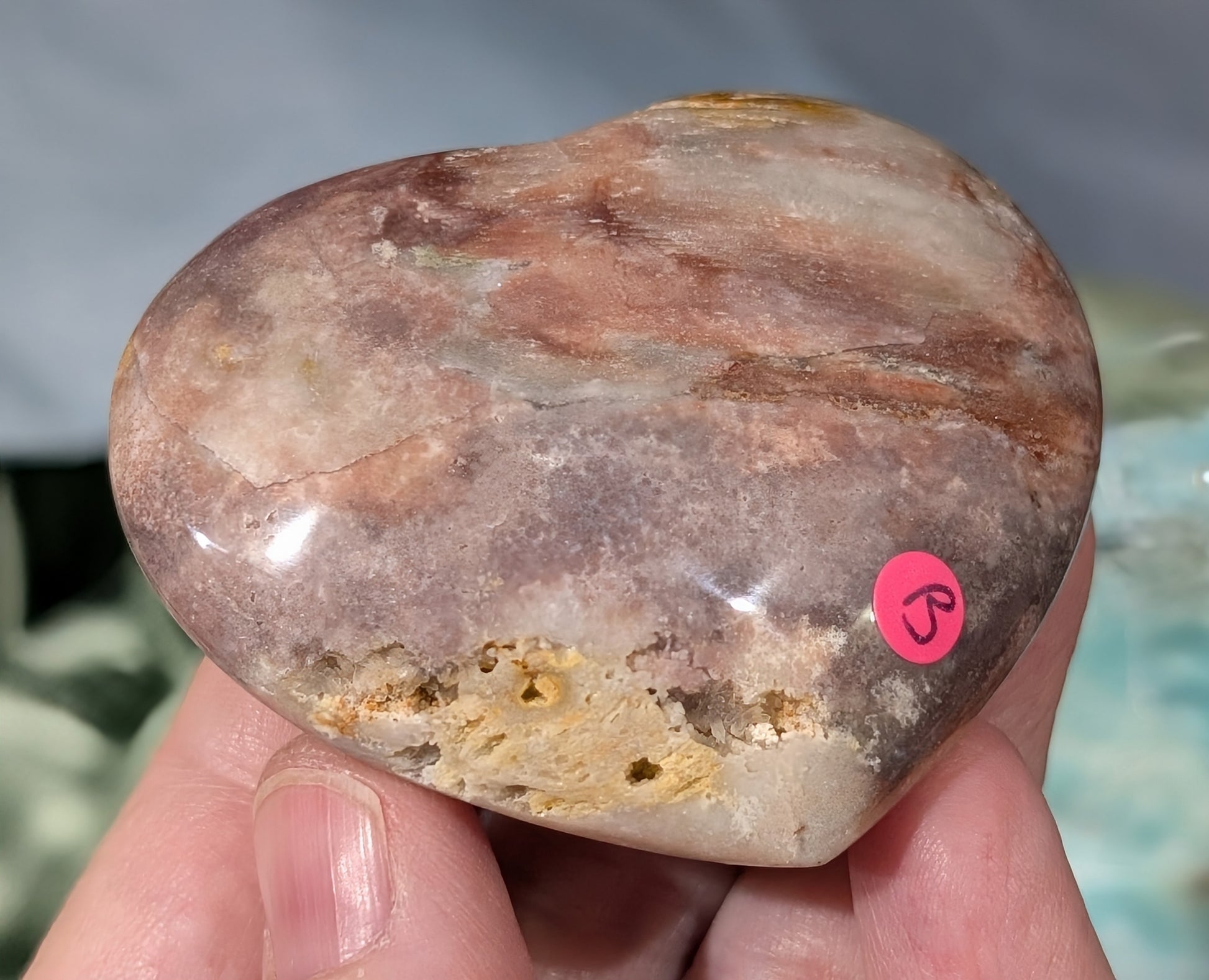 Pink Chalcedony Heart