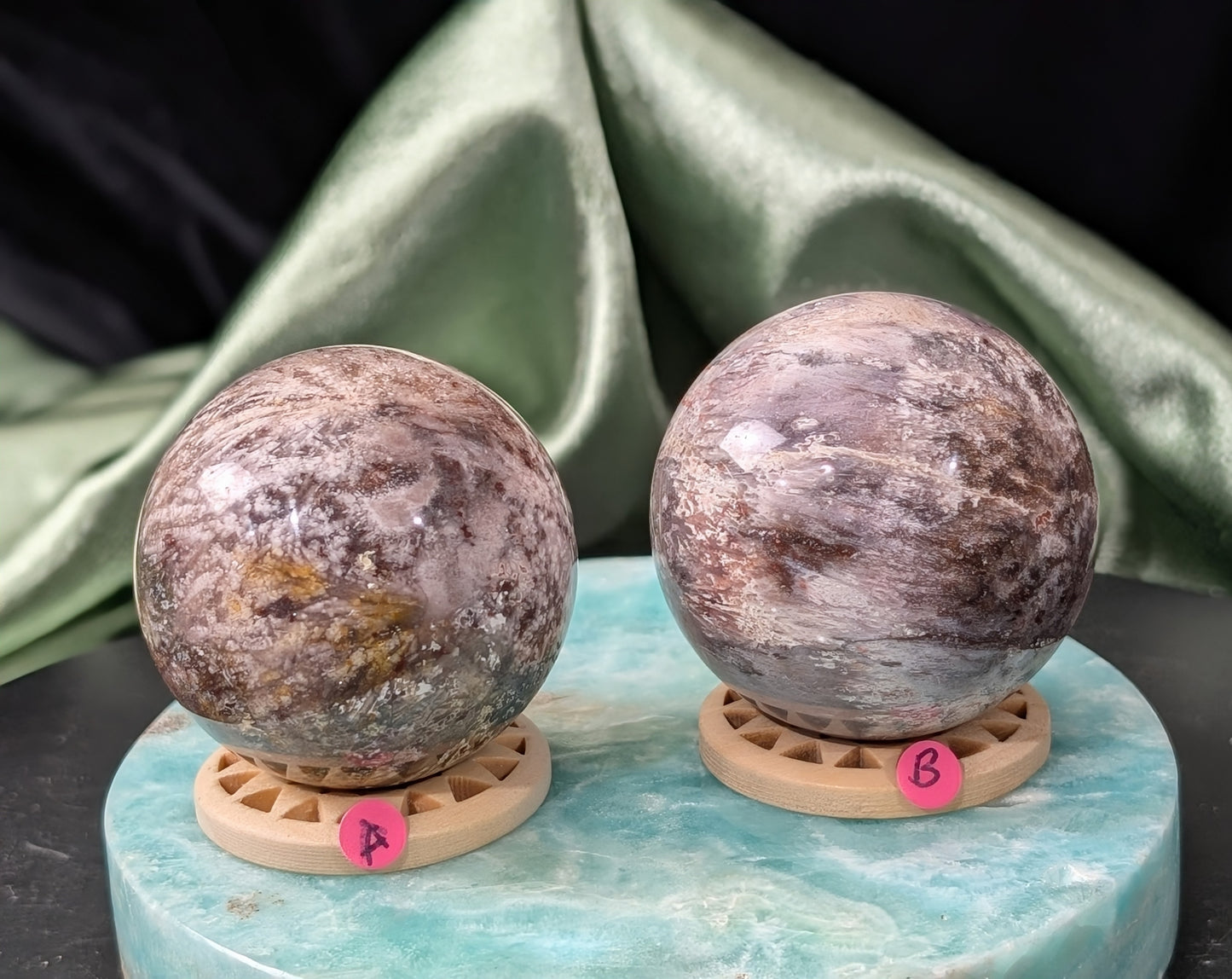 Pink Chalcedony Spheres