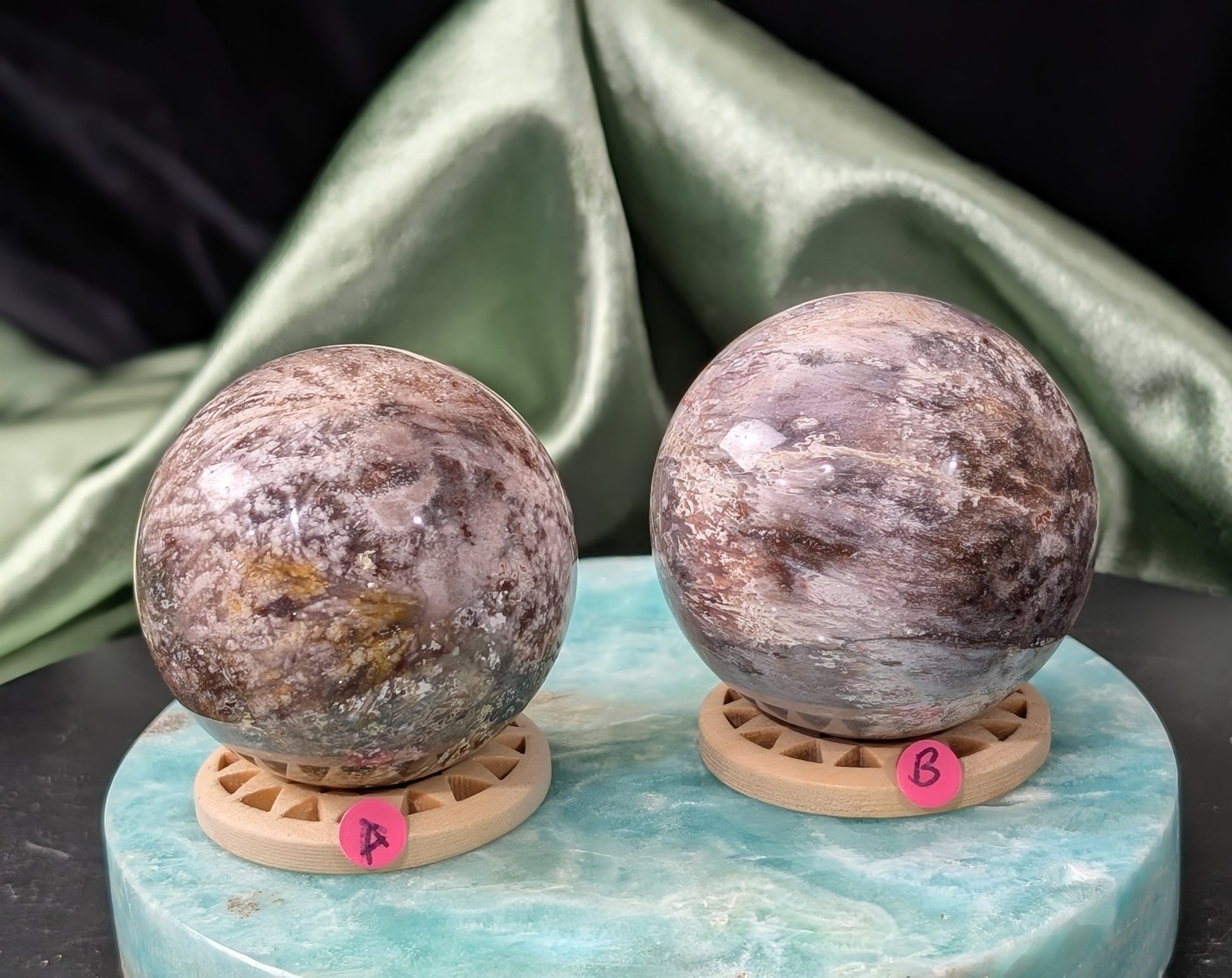 Pink Chalcedony Spheres