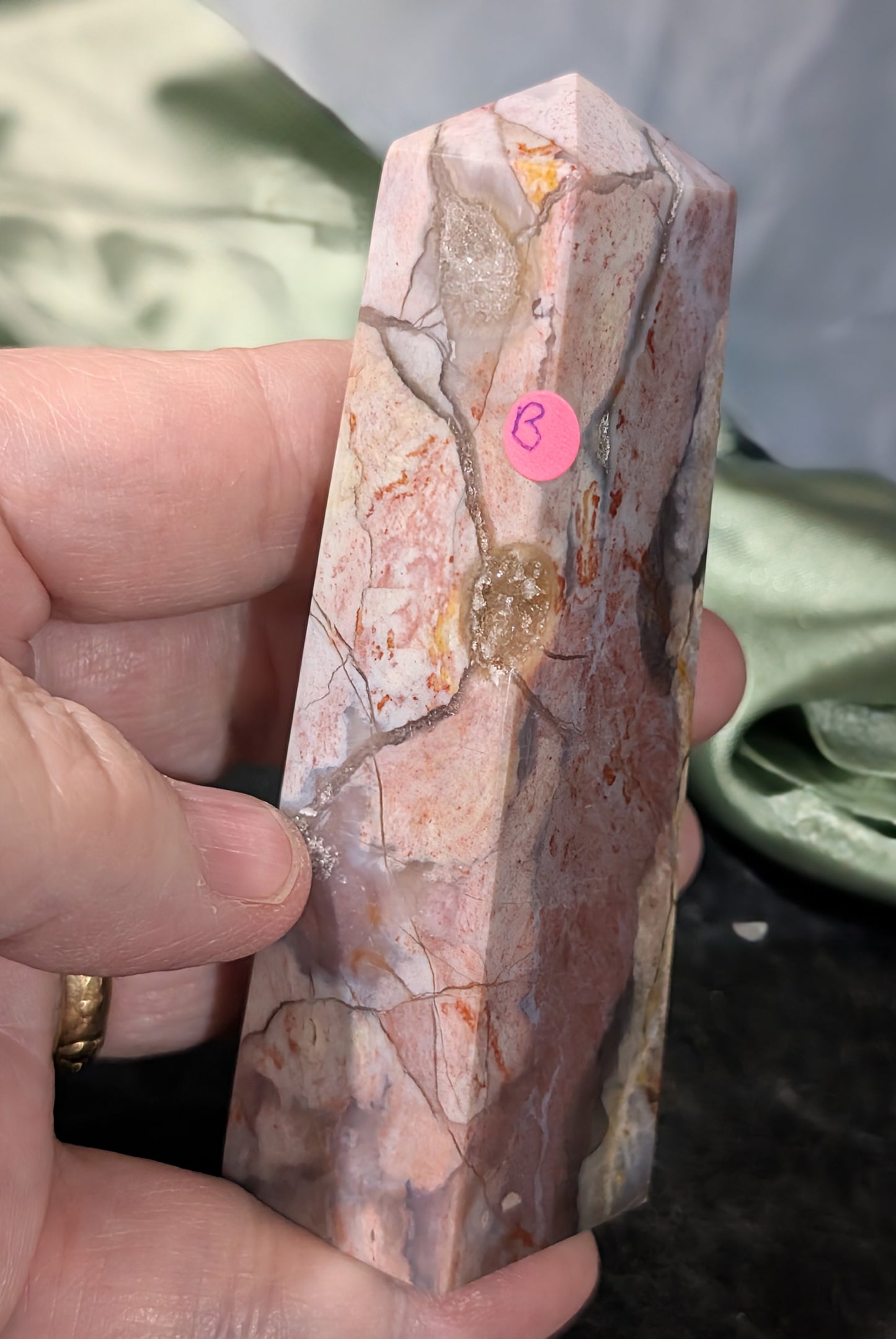 Pink Chalcedony Tower