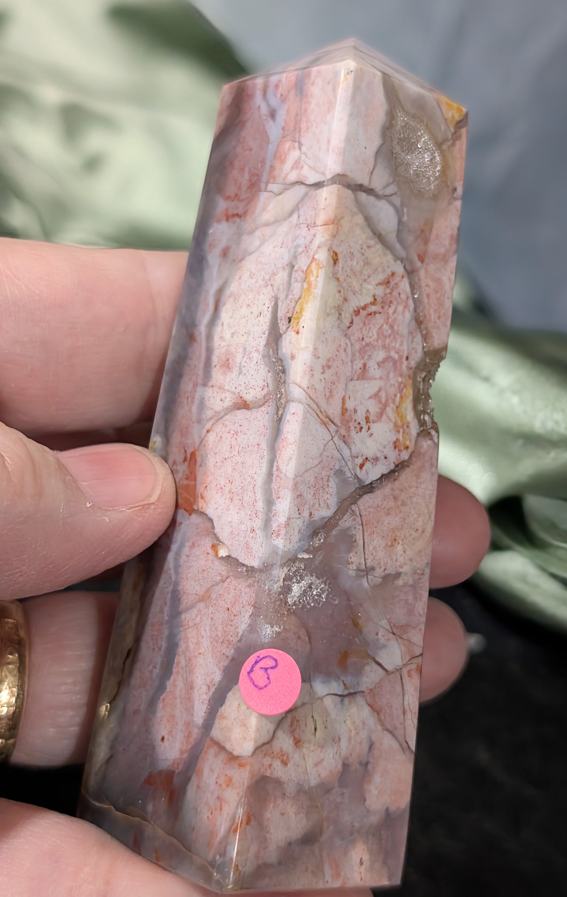 Pink Chalcedony Tower