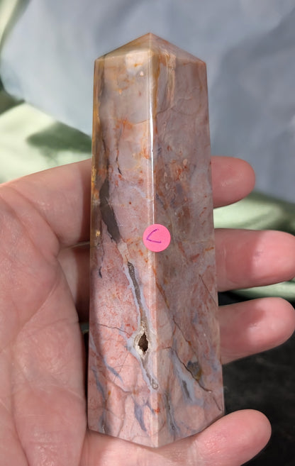 Pink Chalcedony Tower