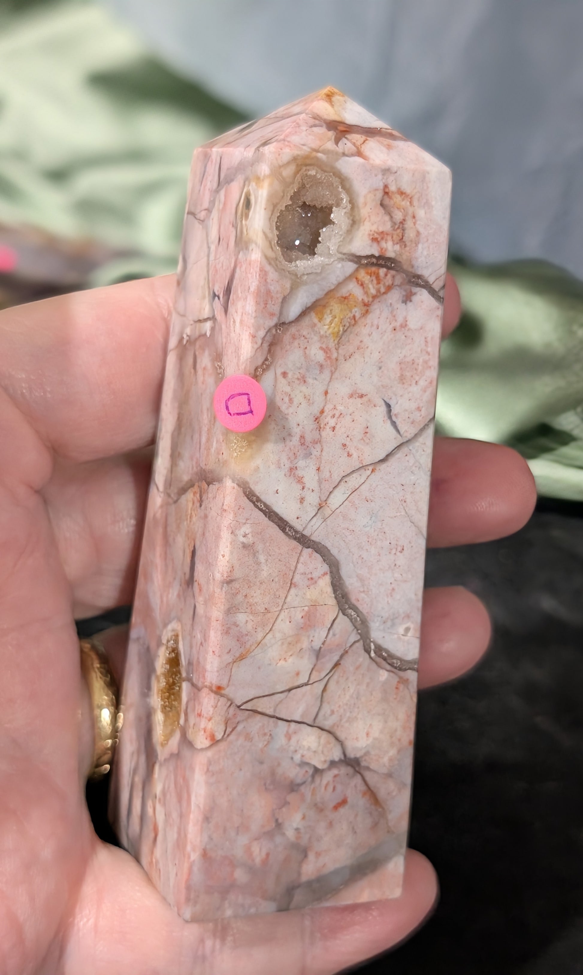 Pink Chalcedony Tower