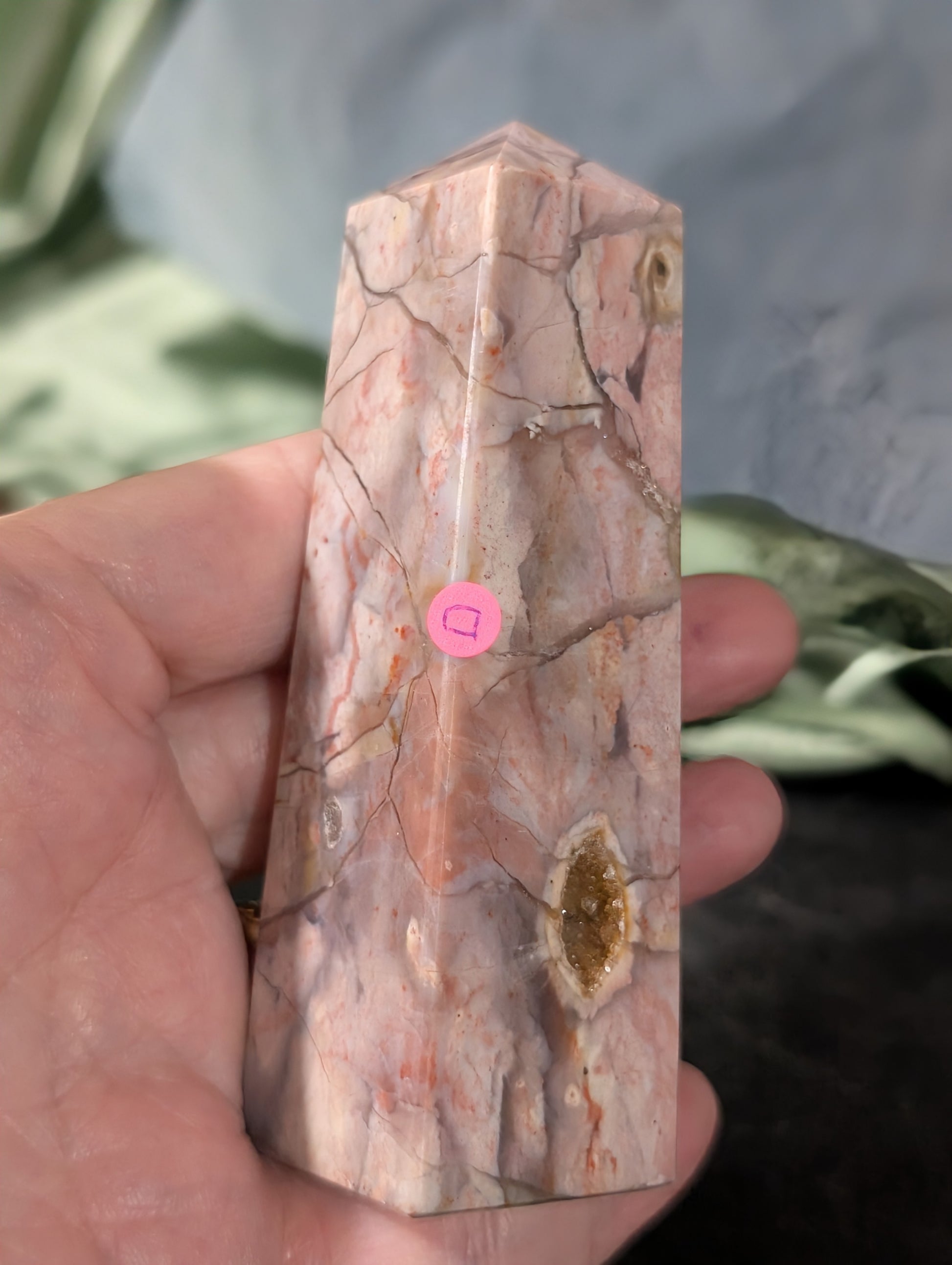Pink Chalcedony Tower