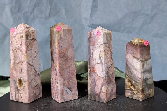 Pink Chalcedony Towers
