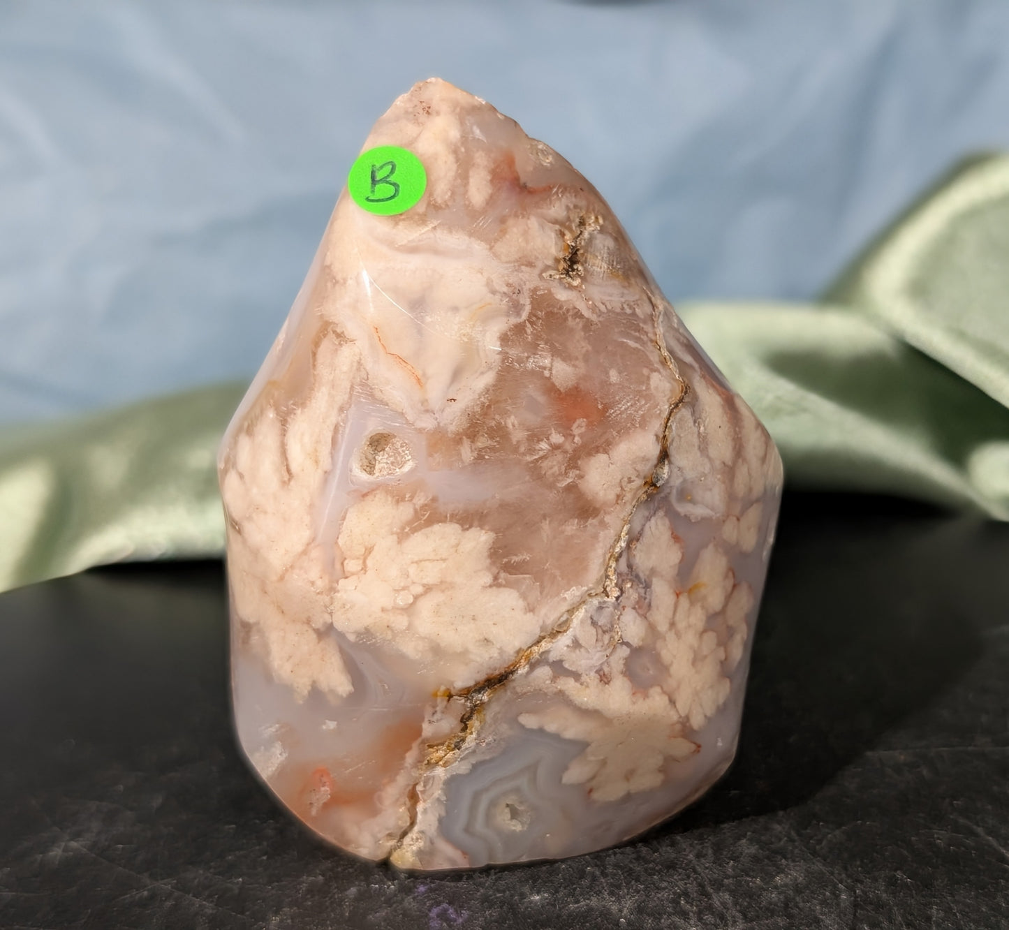 Pink Flower Agate Flame