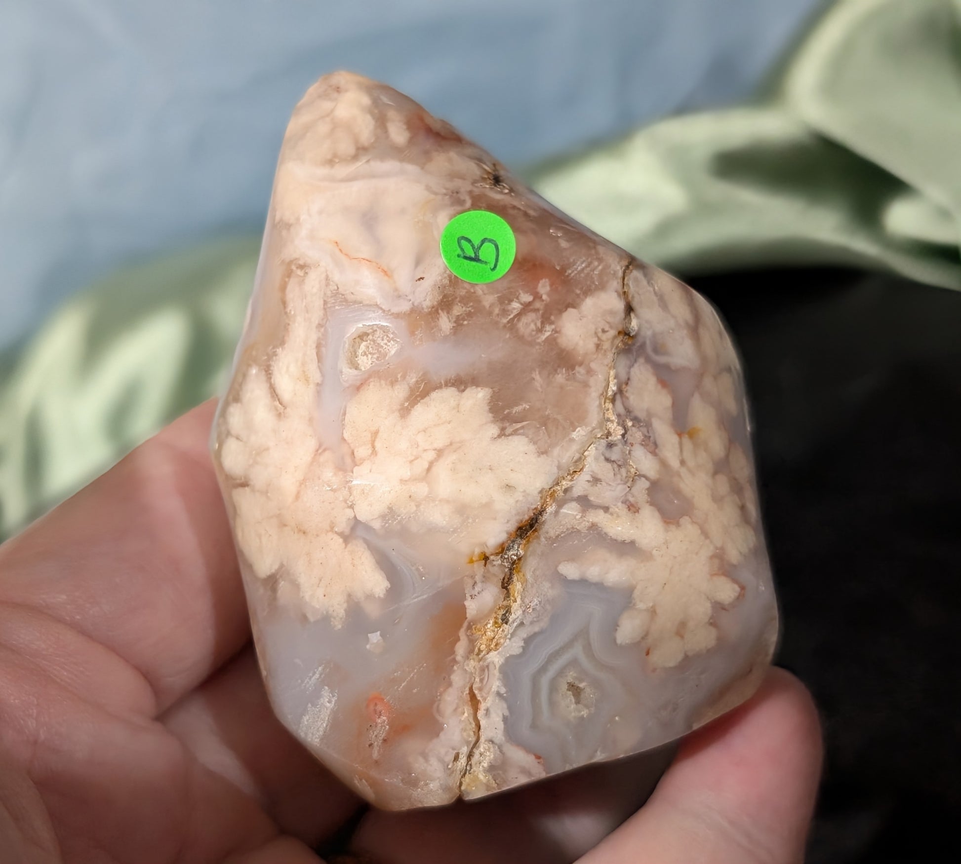 Pink Flower Agate Flame