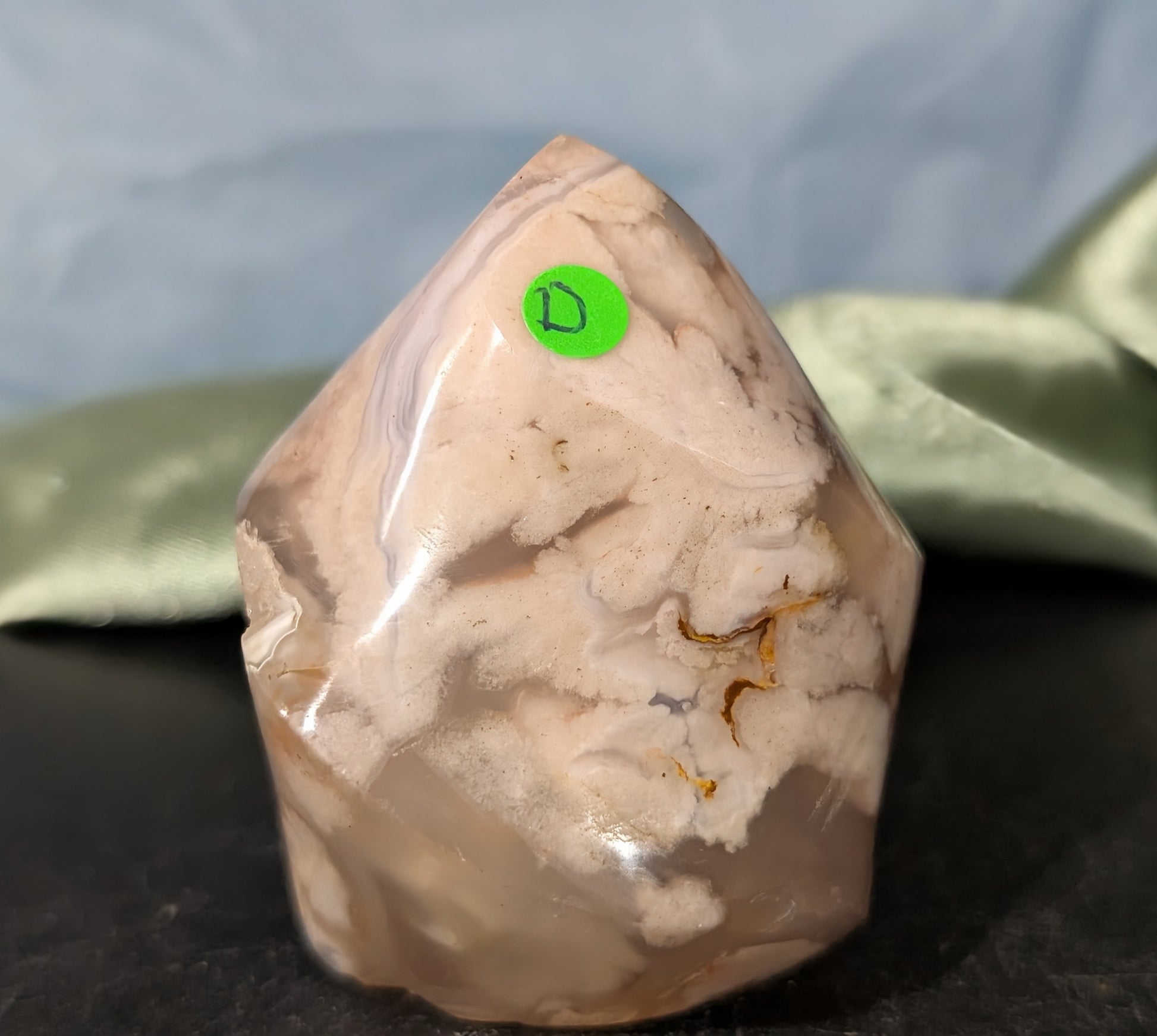 Pink Flower Agate Flame
