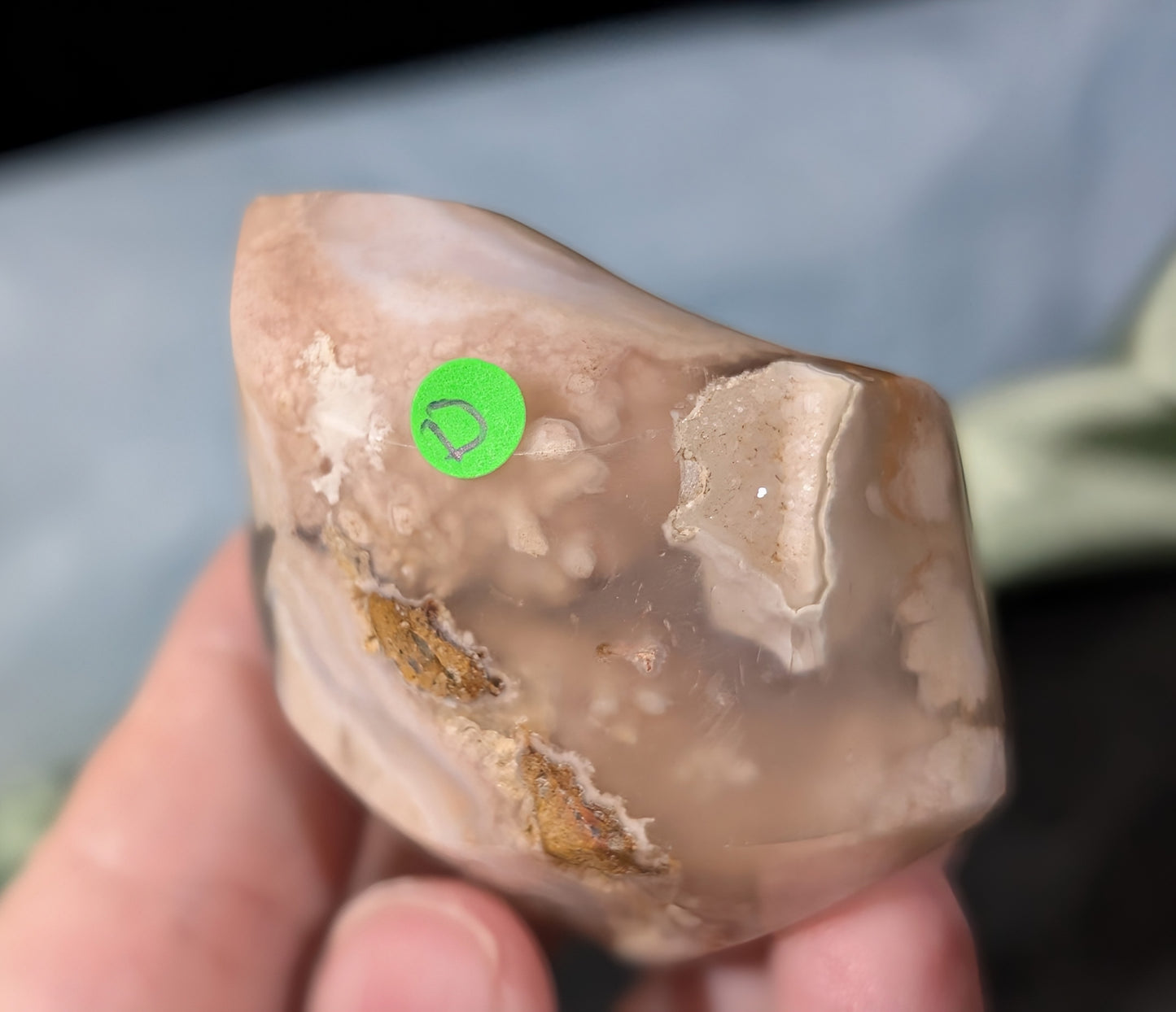 Pink Flower Agate Flame