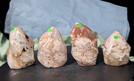 Pink Flower Agate Flames