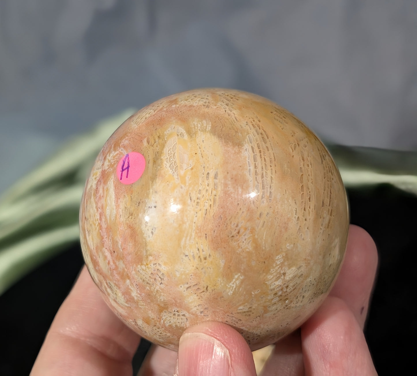 Pink Fossil Jasper Sphere