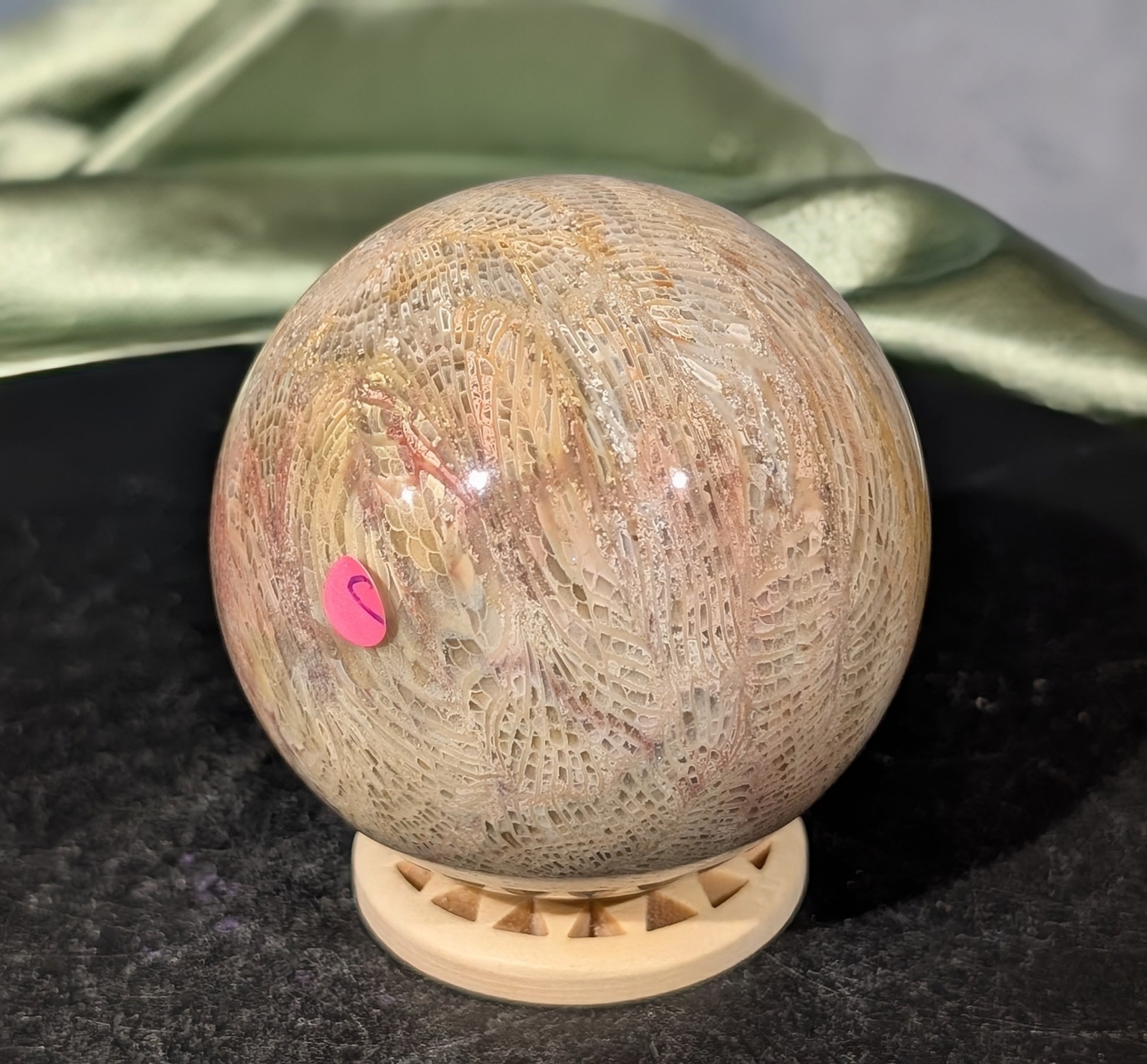 Pink Fossil Jasper Sphere