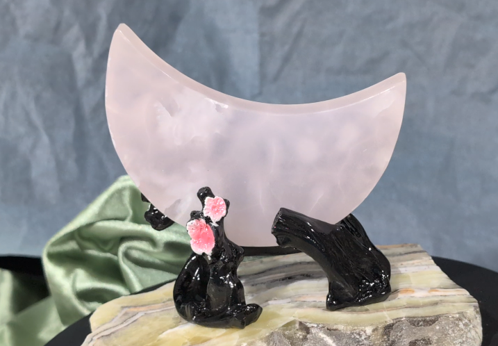 Pink Mangano Calcite Moon