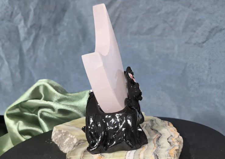 Pink Mangano Calcite Moon