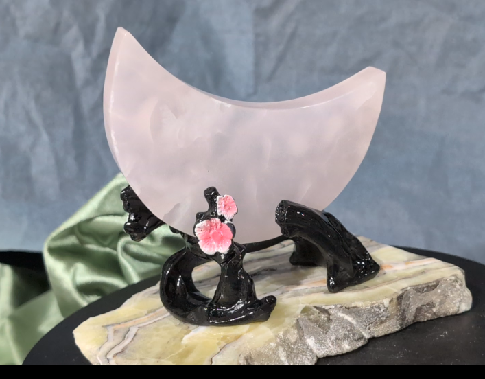 Pink Mangano Calcite Moon