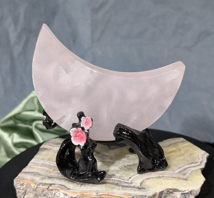 Pink Mangano Calcite Moon
