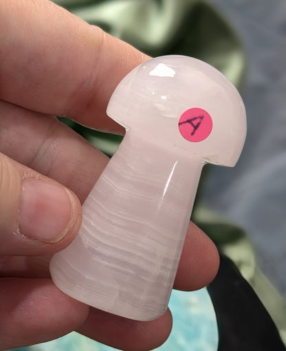 Pink Mangano Calcite Mushroom