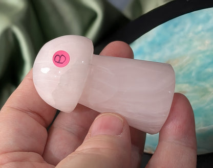 Pink Mangano Calcite Mushroom