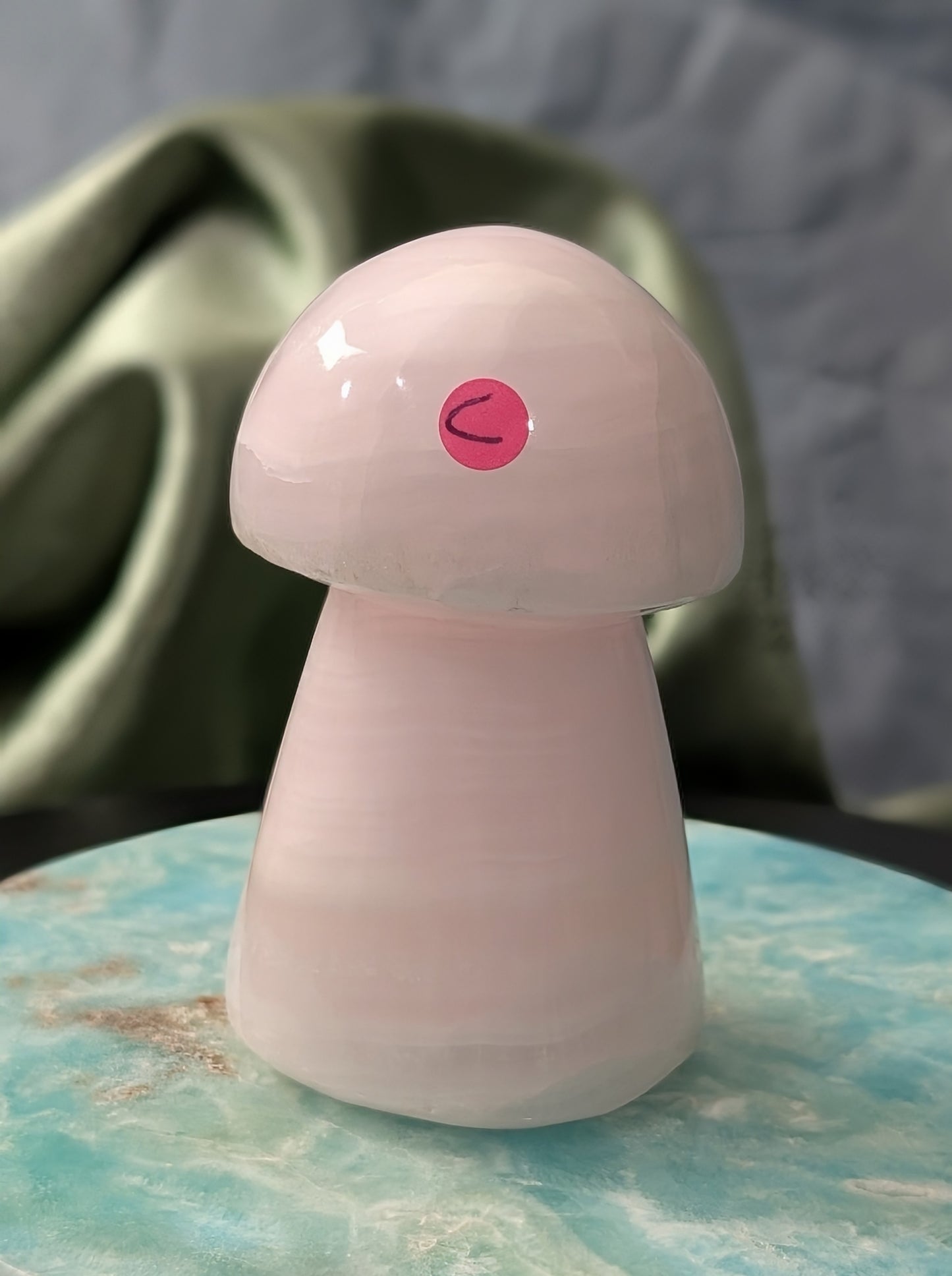 Pink Mangano Calcite Mushroom
