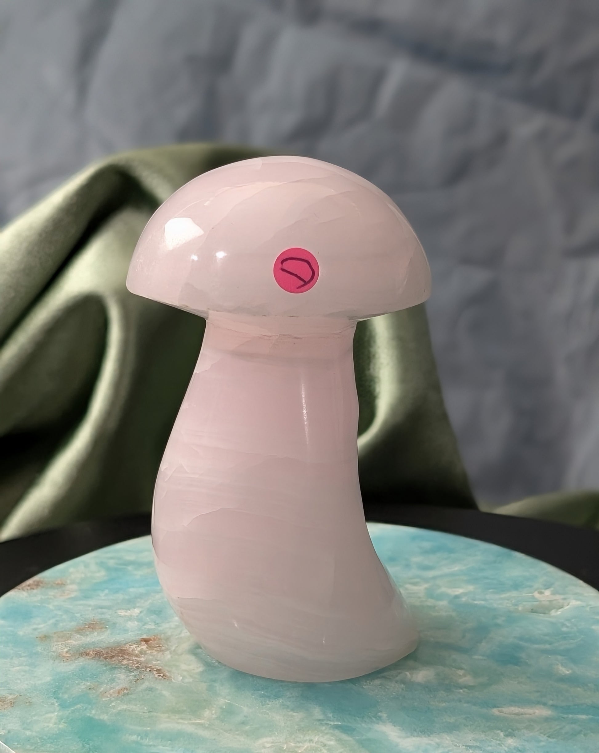 Pink Mangano Calcite Mushroom