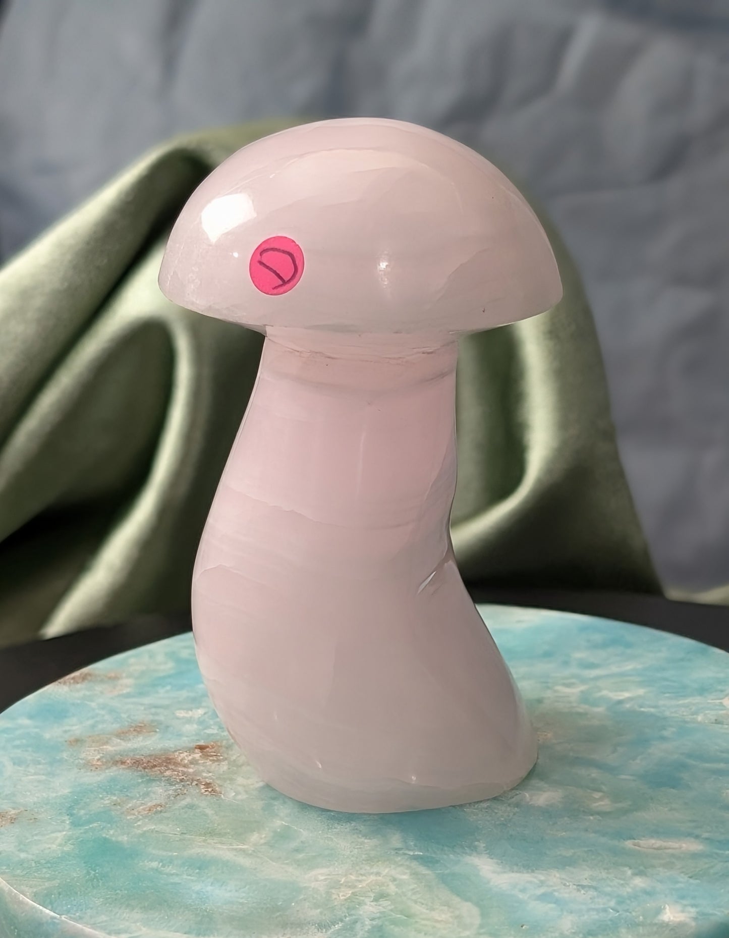 Pink Mangano Calcite Mushroom