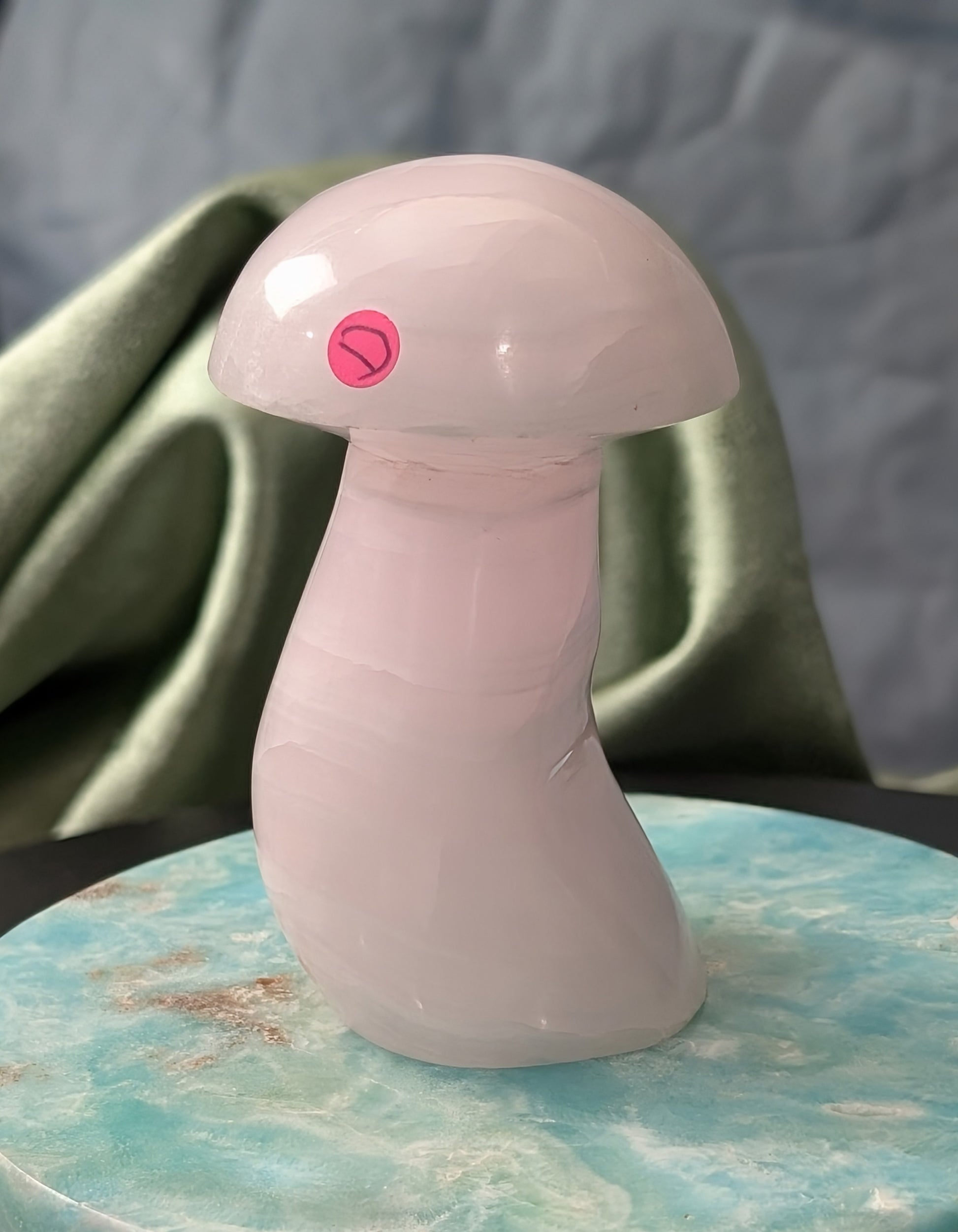 Pink Mangano Calcite Mushroom