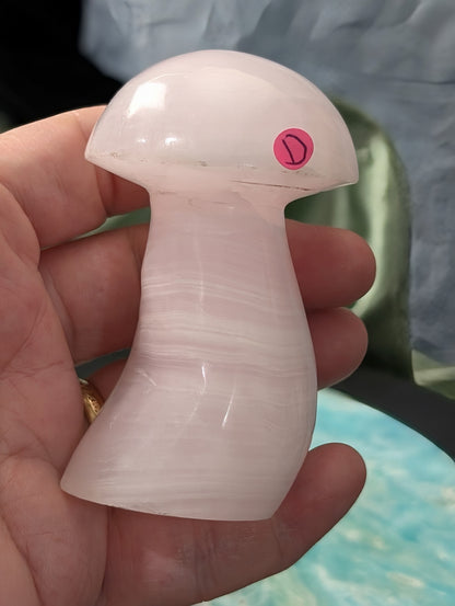 Pink Mangano Calcite Mushroom