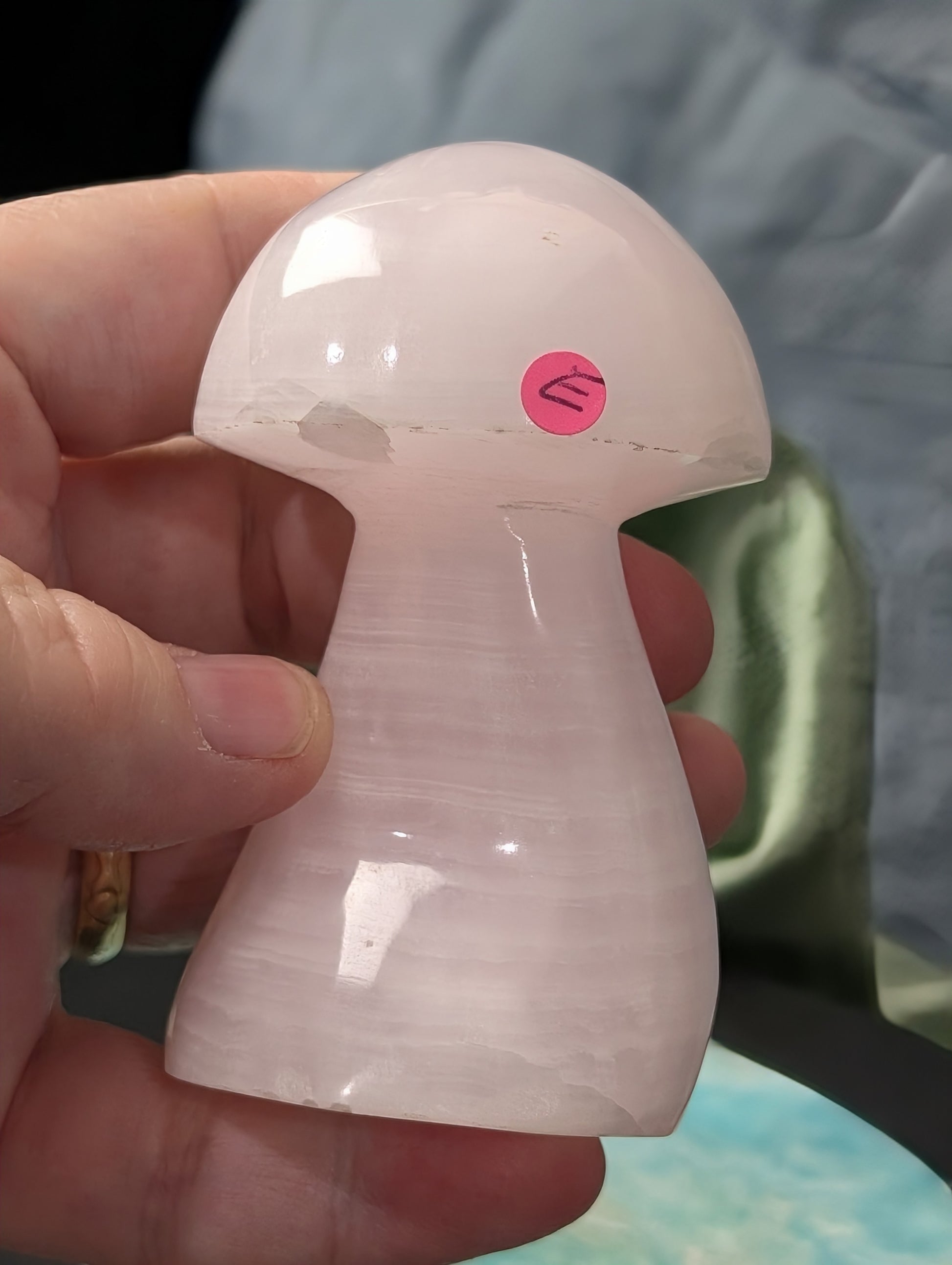 Pink Mangano Calcite Mushroom