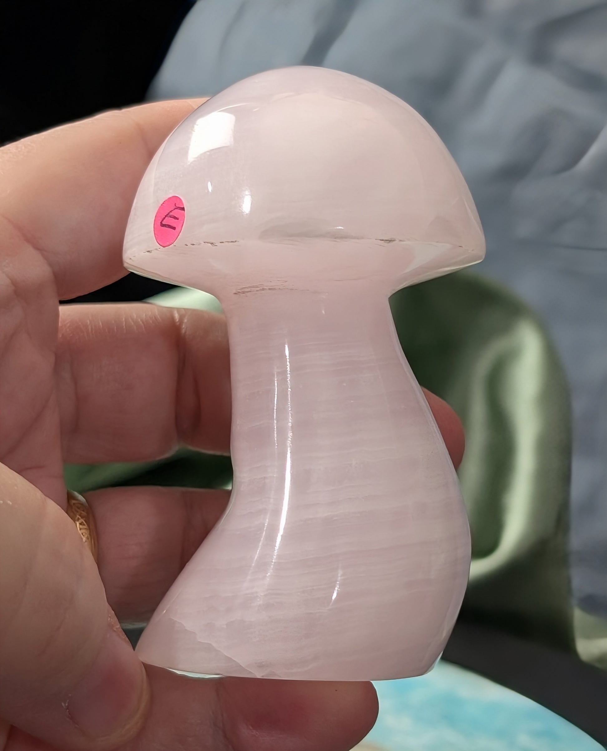 Pink Mangano Calcite Mushroom