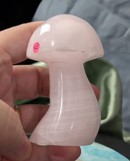 Pink Mangano Calcite Mushroom