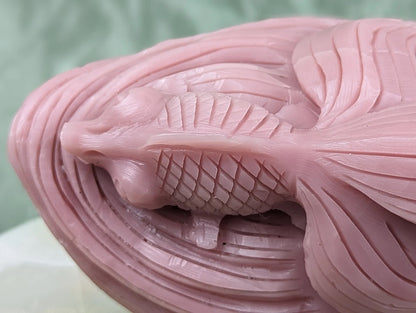Pink Opal Goldfish Figurine