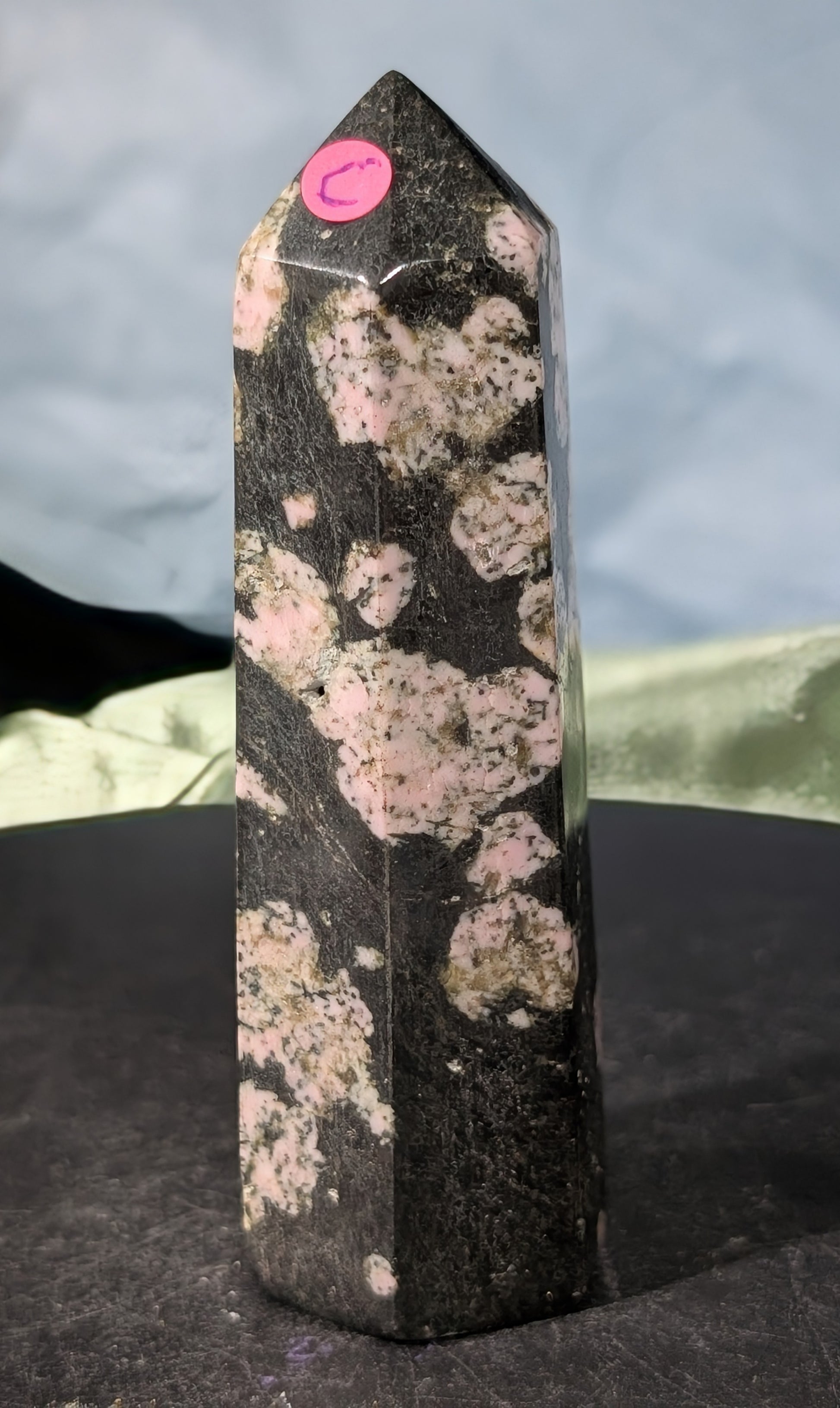 Pink Snowflake Jade Tower