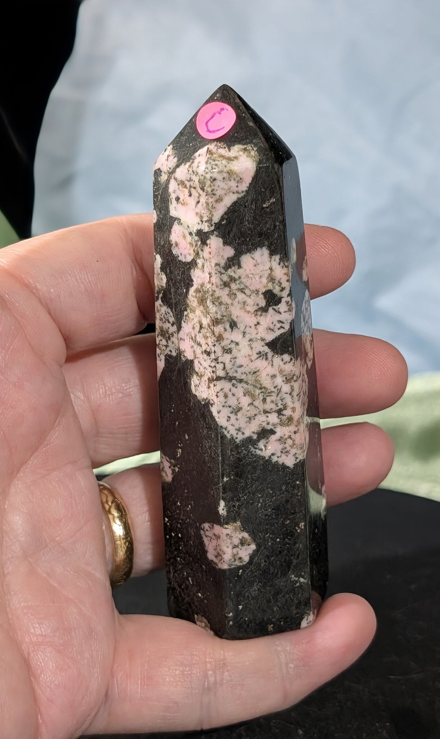 Pink Snowflake Jade Tower