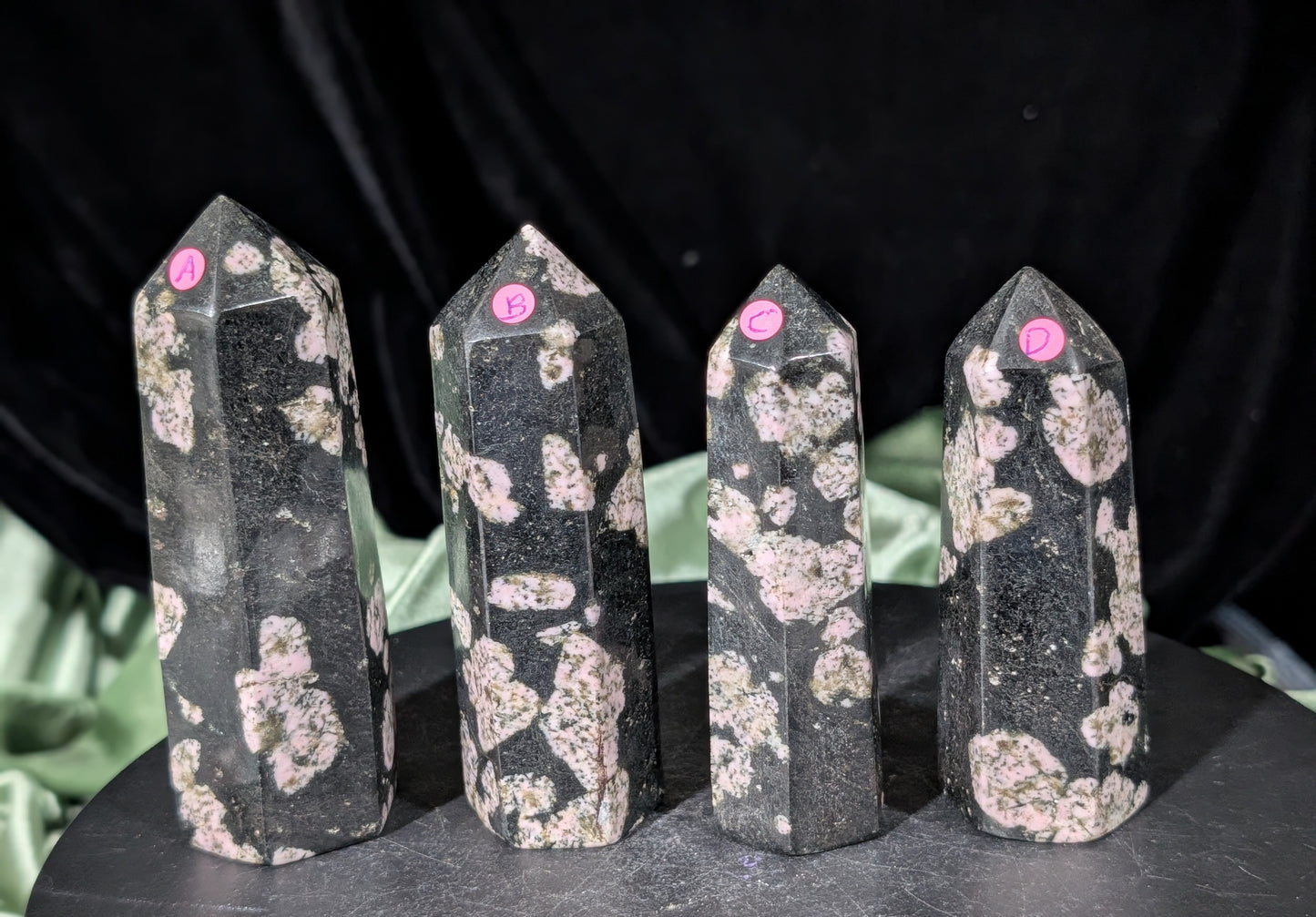 Pink Snowflake Jade Towers