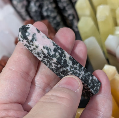 Pink Snowflake Jasper Mini Tower