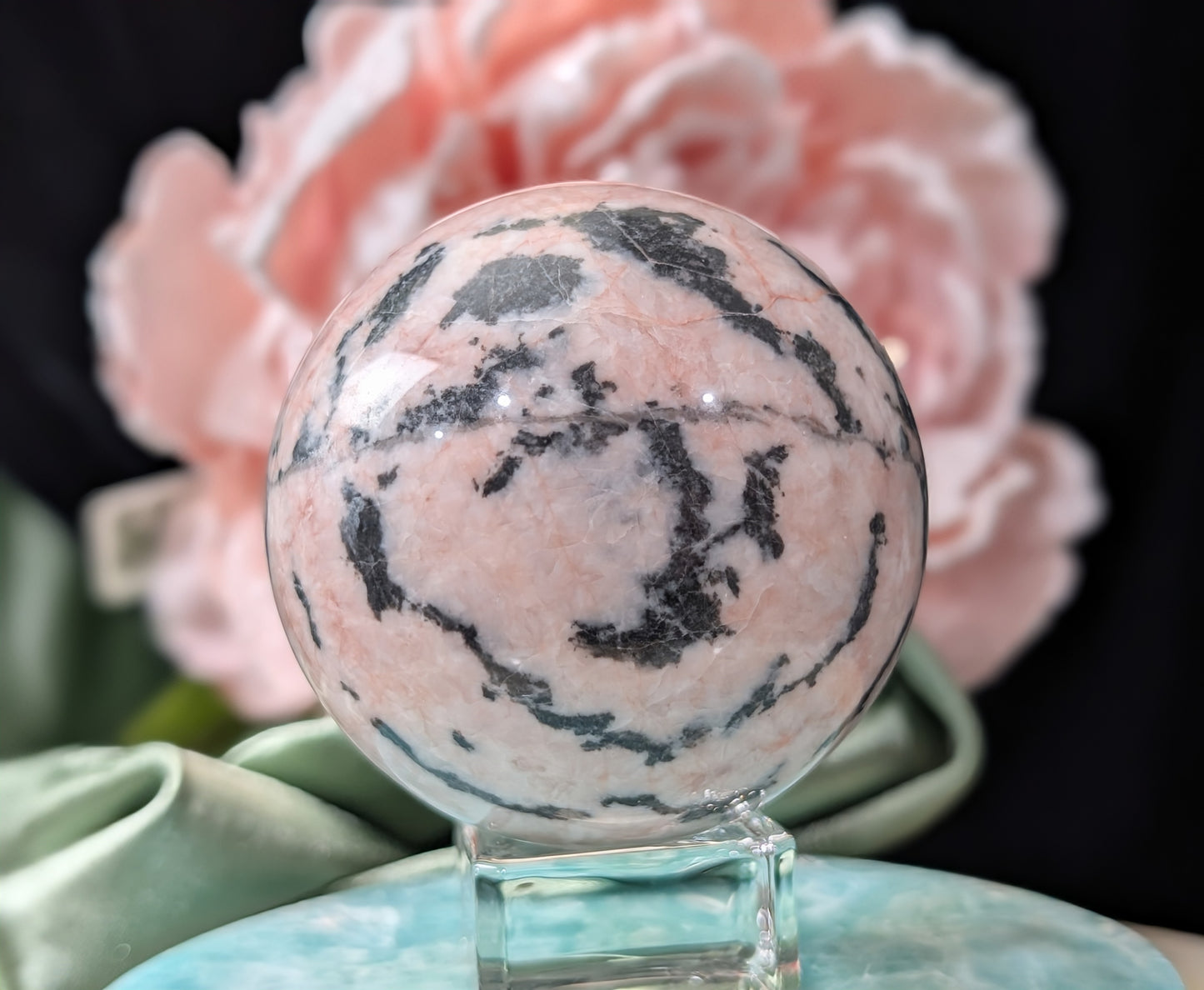 Pink Zebra Jasper Sphere
