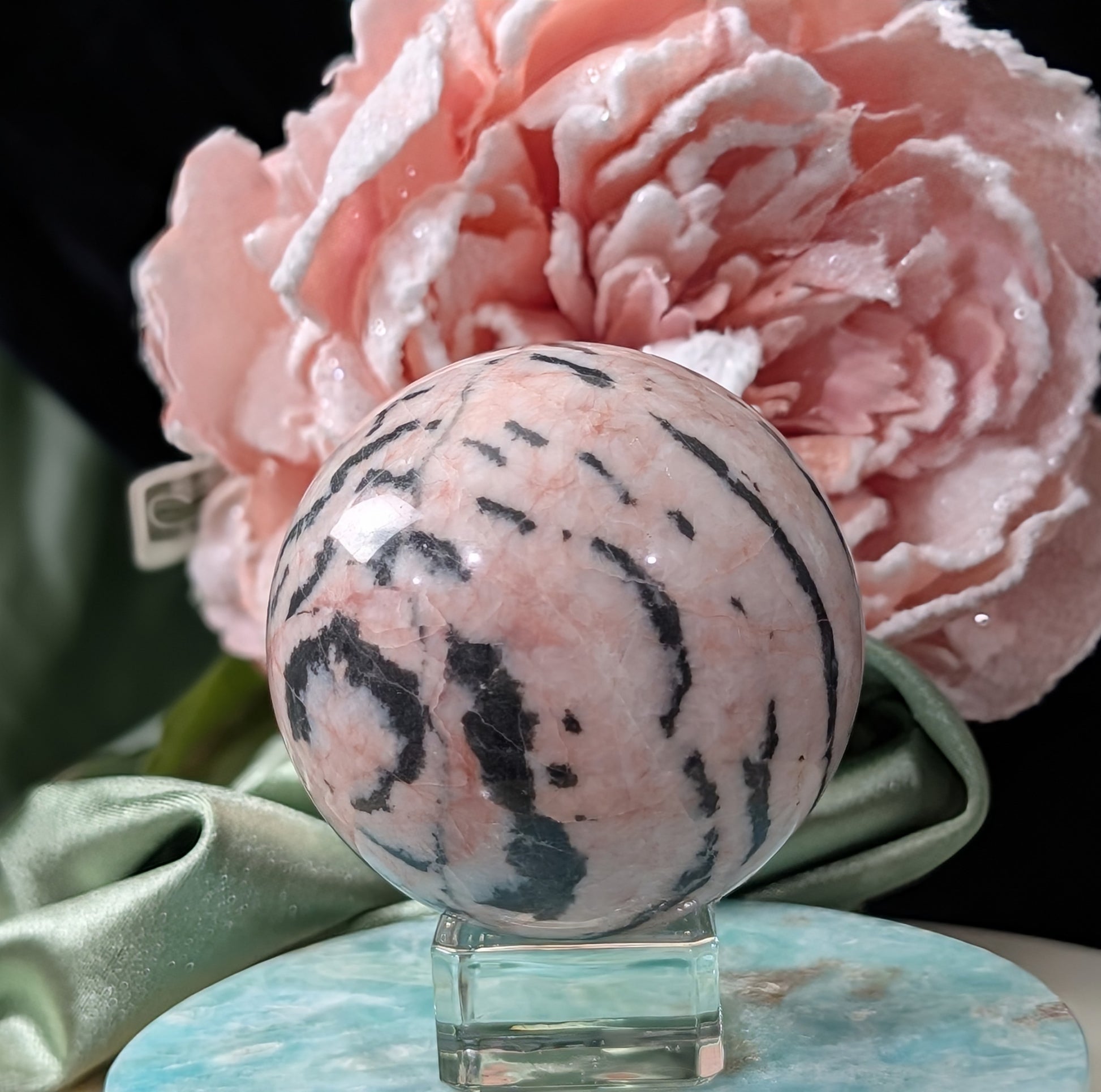 Pink Zebra Jasper Sphere