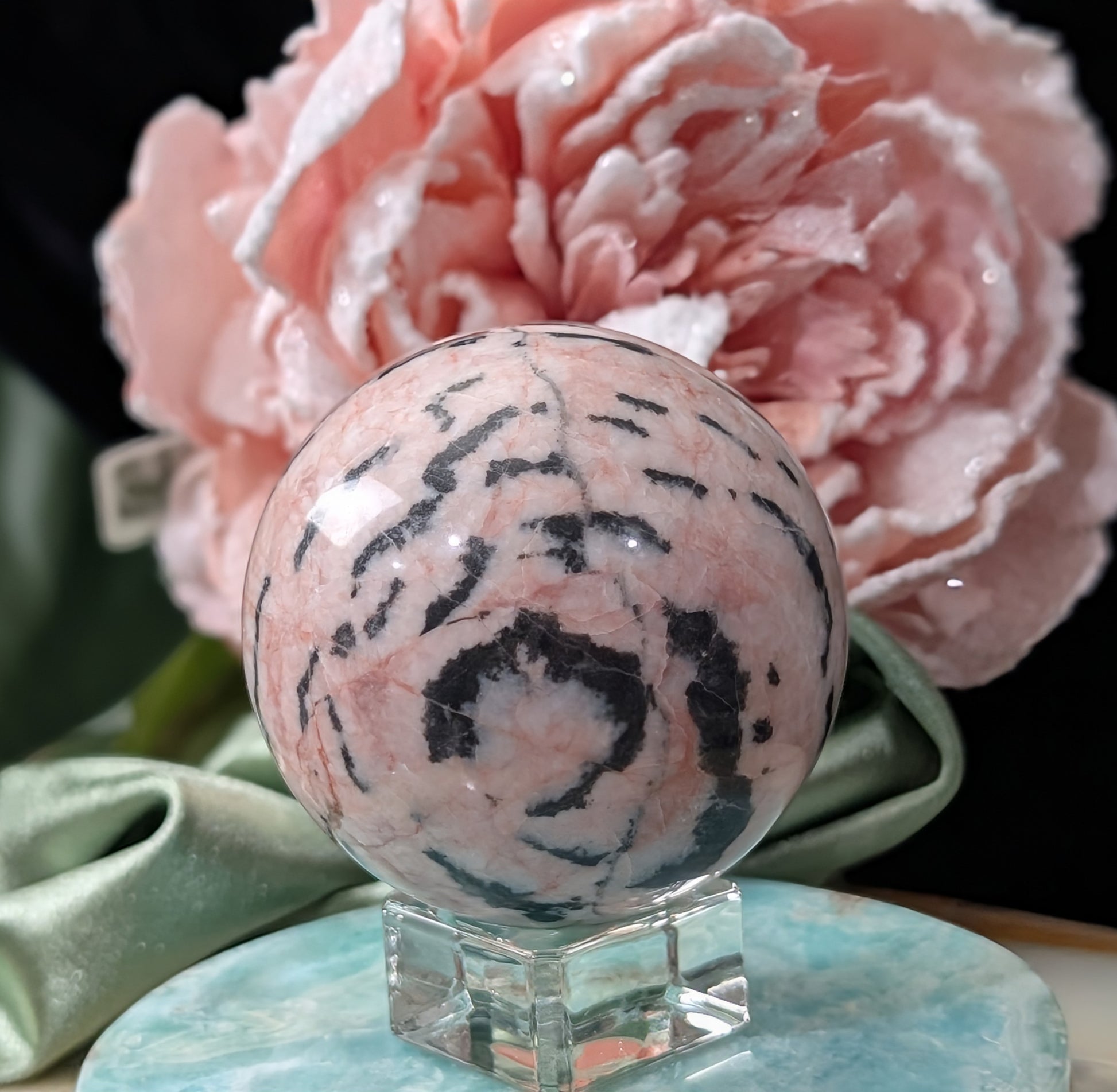Pink Zebra Jasper Sphere