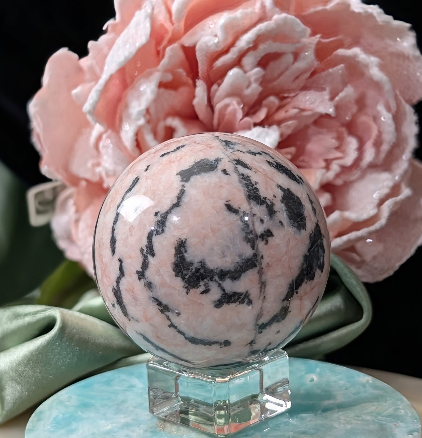 Pink Zebra Jasper Sphere