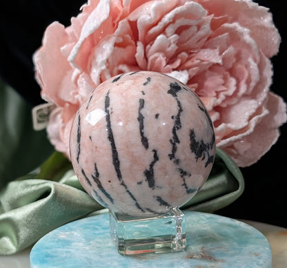Pink Zebra Jasper Sphere