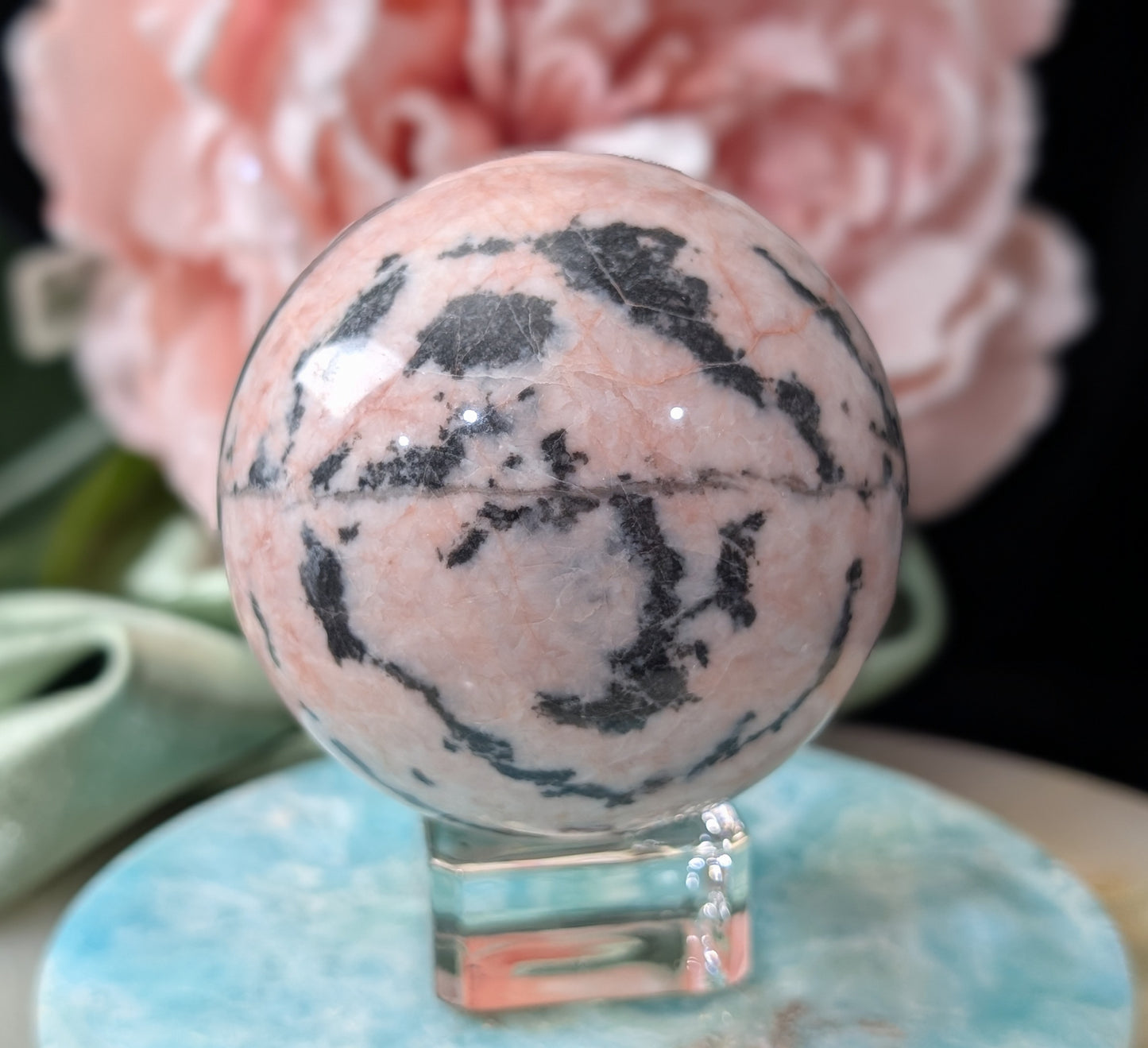 Pink Zebra Jasper Sphere