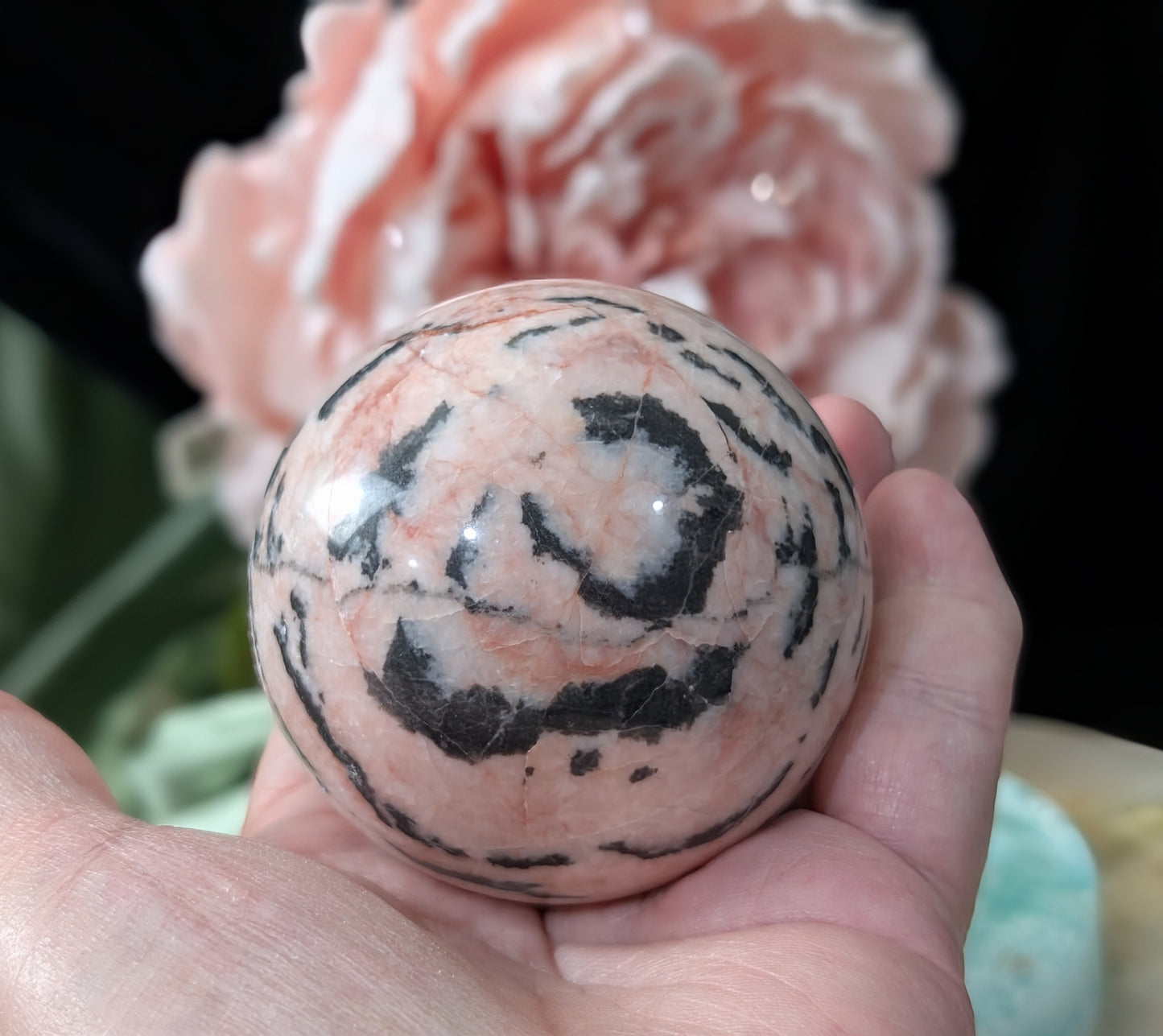 Pink Zebra Jasper Sphere