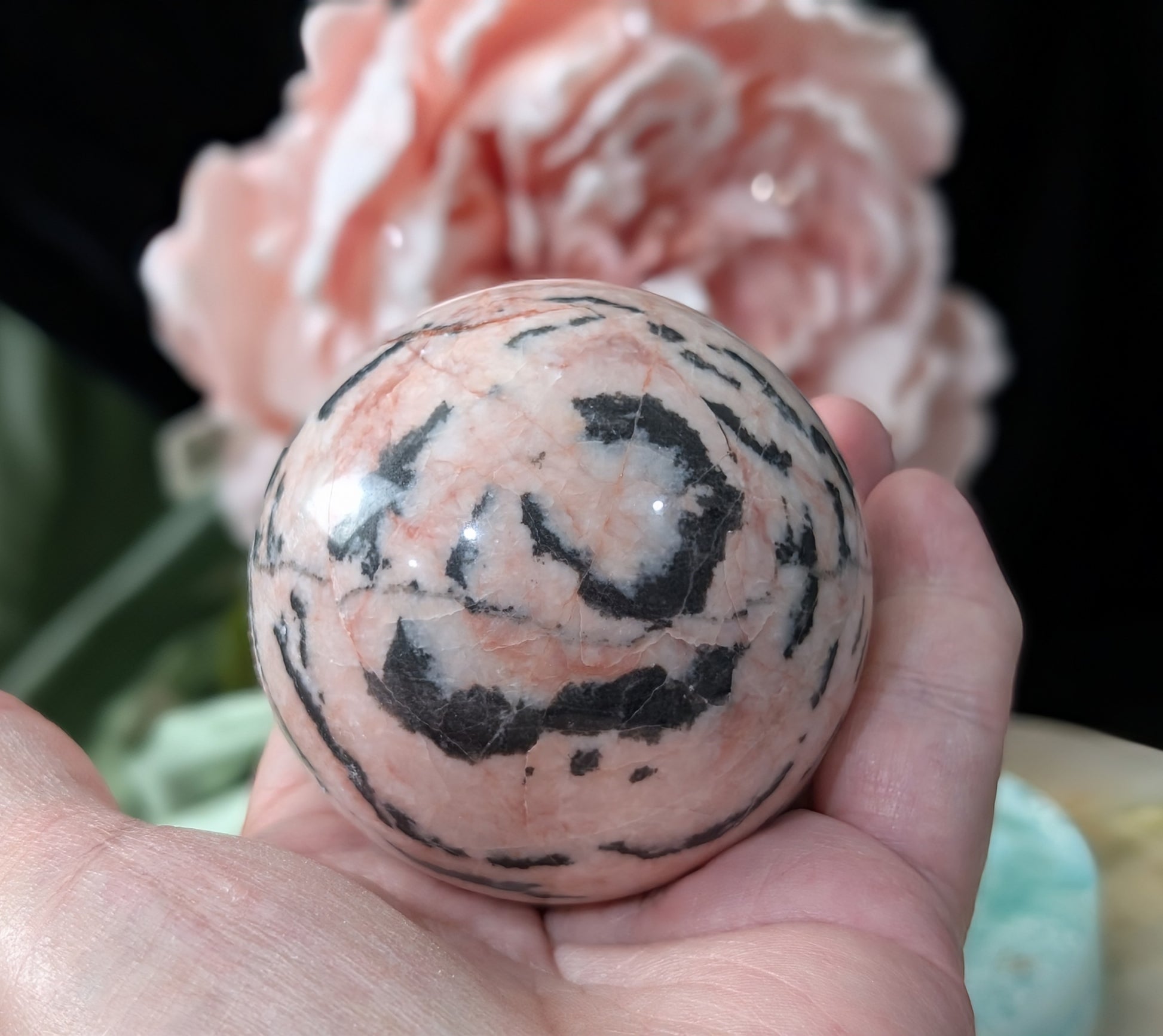 Pink Zebra Jasper Sphere