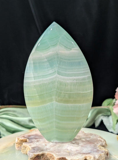 Pistachio Calcite Flame