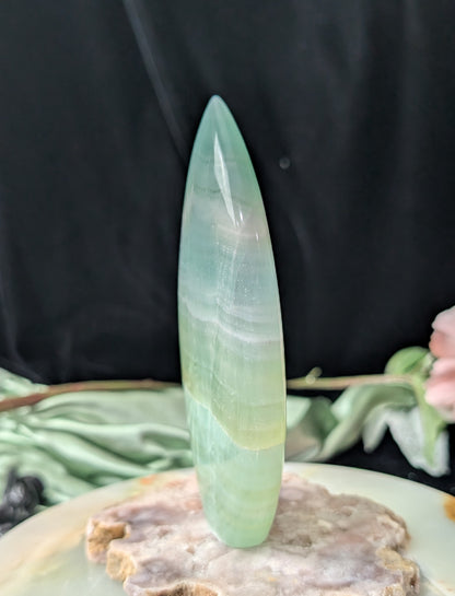 Pistachio Calcite Flame